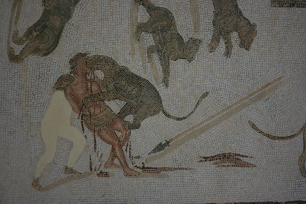Lion killing man at the circus