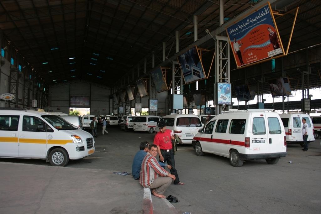 The bustle of the louage station