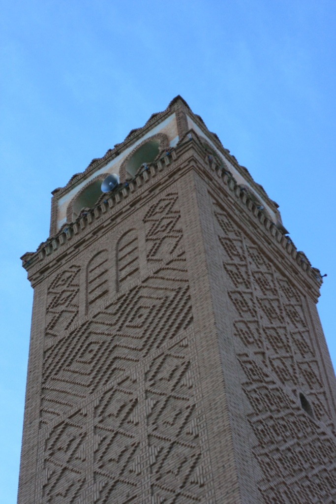 The minaret decorated with local bricks