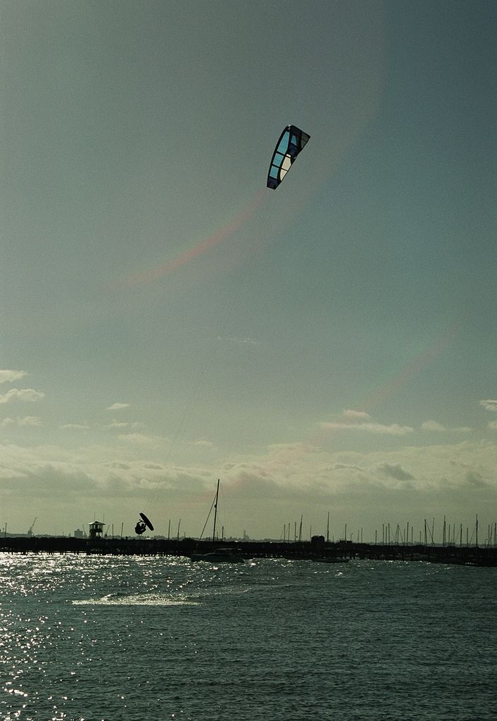 Kitsurfer getting some "air"