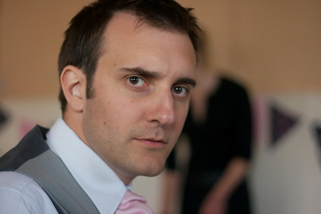 Dan, looking rather serious