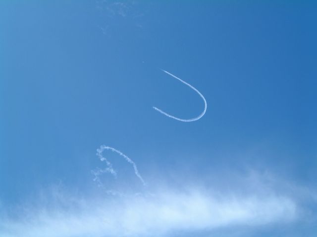 in the sky.