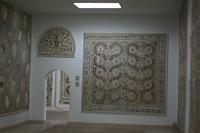 There are lots of rooms showing mosaics