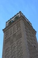 The minaret decorated with local bricks