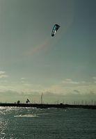Kitsurfer getting some "air"