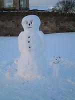 The snowman and his friend