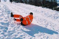 A fat orange arse sliding down the hill ;-) - RL