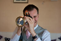 Dan discovers that the optics are improved by the addition of a tankard.